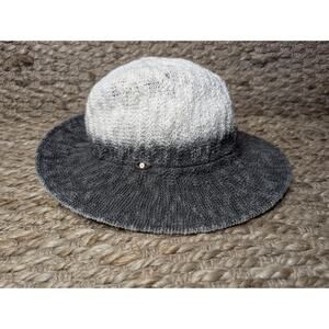 Theodora & Callum T&C white Gray Fedora Hat One Size Adjustable